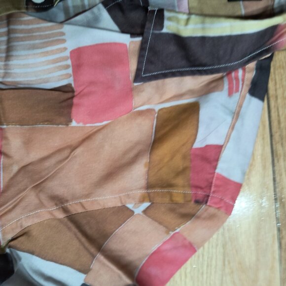 Todd Snyder: Abstract geometric colorblock shirt. Size Small - Picture 4 of 4